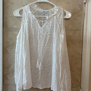 Fever White Eyelet Blouse